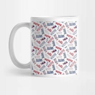 Classic typographic letter vote print Mug